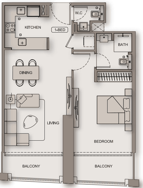  - 1 Bedroom – Type 6