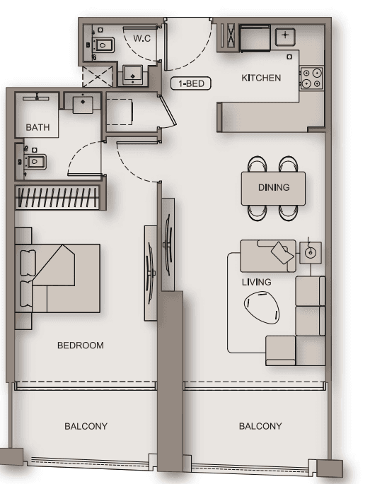  - 1 Bedroom – Type 7