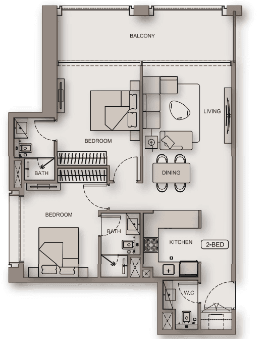  - 2 Bedroom – Type 1