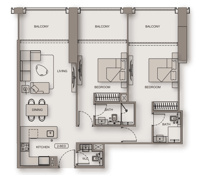  - 2 Bedroom – Type 2