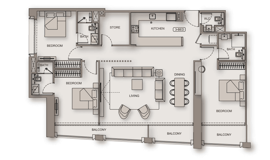  - 3 Bedroom – Type 2