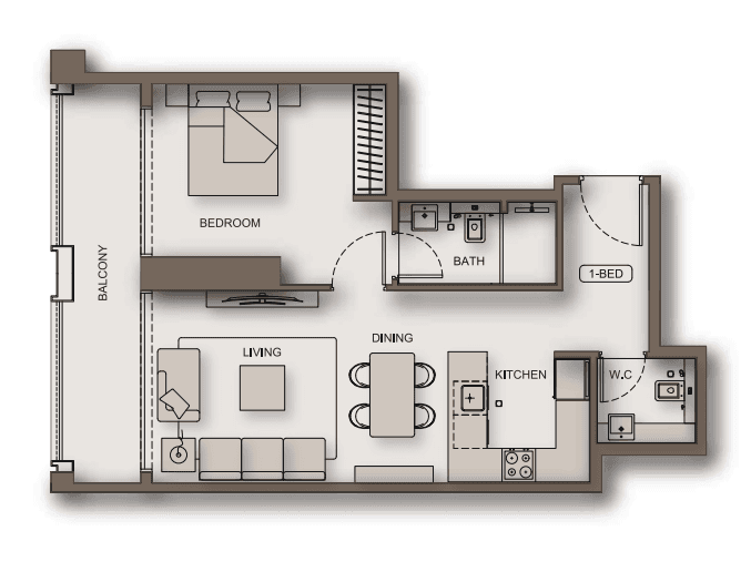  - 1 Bed Type 2