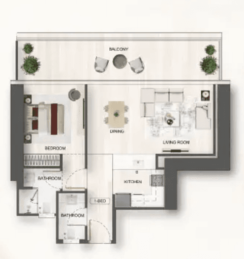  - 1 Bedroom – Type 1