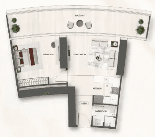  - 1 Bedroom – Type 4