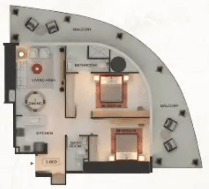 - 2 Bedroom Type 1