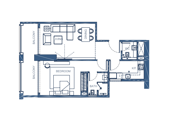  - 1 Bedroom Type 1