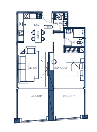  - 1 Bedroom Type 3