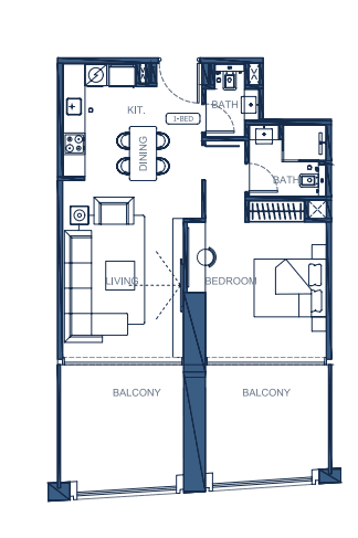  - 1 Bedroom Type 3