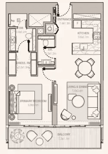  - 1 Bedroom Type 1