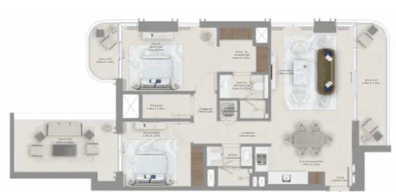  - 2 Bedroom Type 1