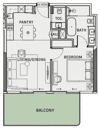  - 1 Bedroom Type3 (Apartment)