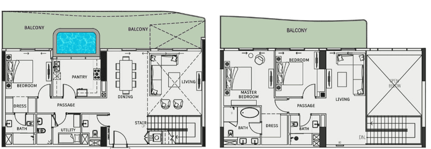  - 3 Bedroom Type 1 (Duplex Apartments)
