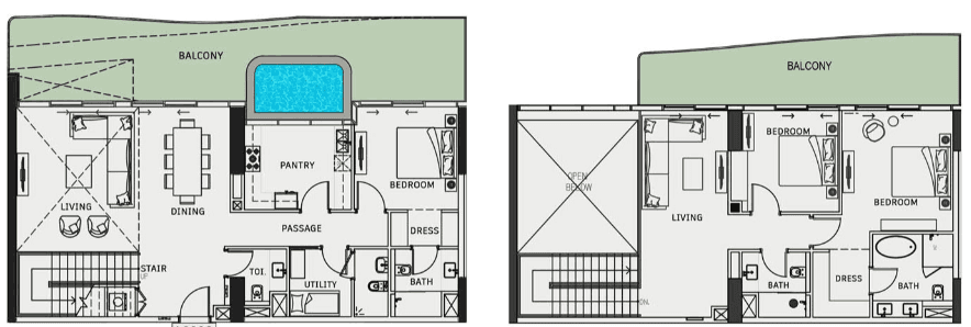  - 3 Bedroom Type 2 (Duplex Apartments)