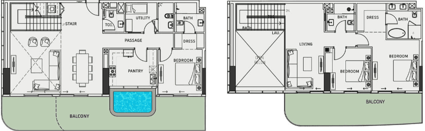  - 3 Bedroom Type 4 (Duplex Apartments)