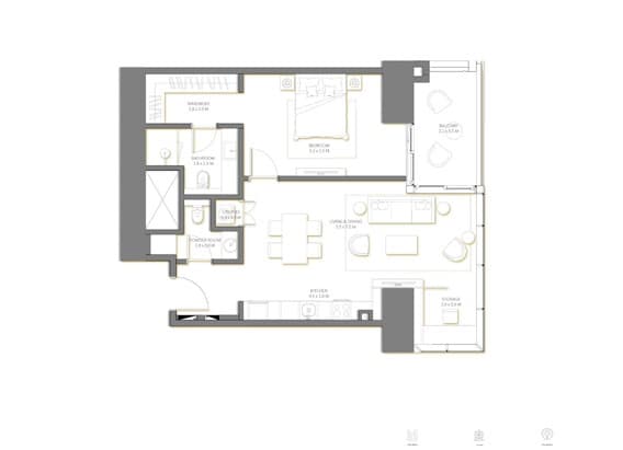  - 1 Bedroom	- Level-14	Apartment