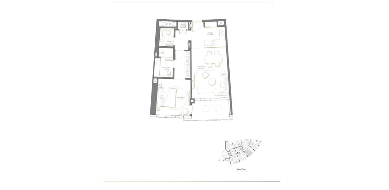  - 1 Bedroom	- Level-15	Apartment