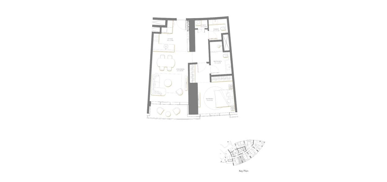  - 1 Bedroom	-  Level-16-25 	-  Apartment
