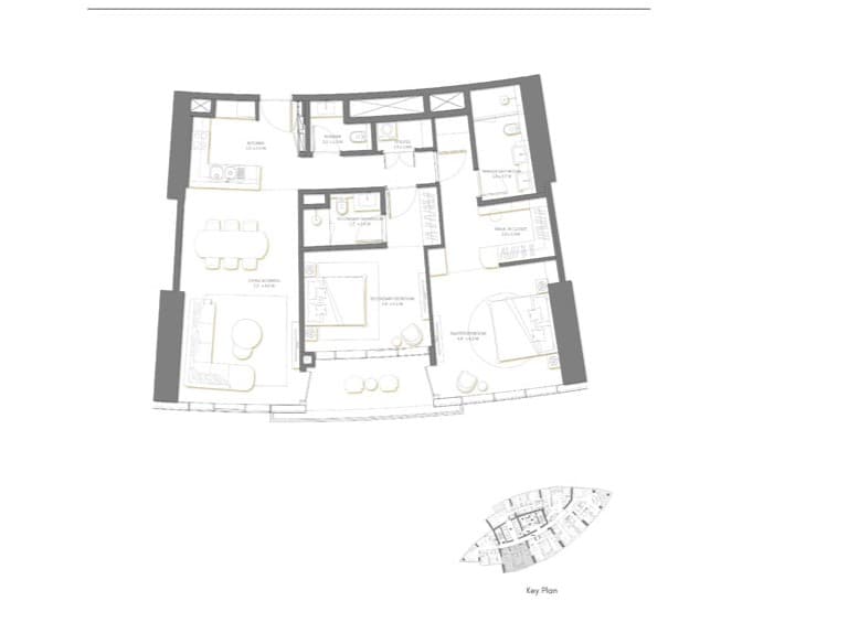 - 2 Bedroom	-  Level-36-45	-  Apartment