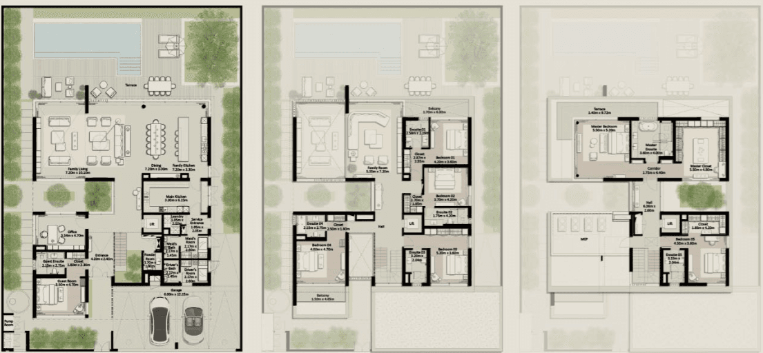  - 7 Bedroom Type 1 (villa)
