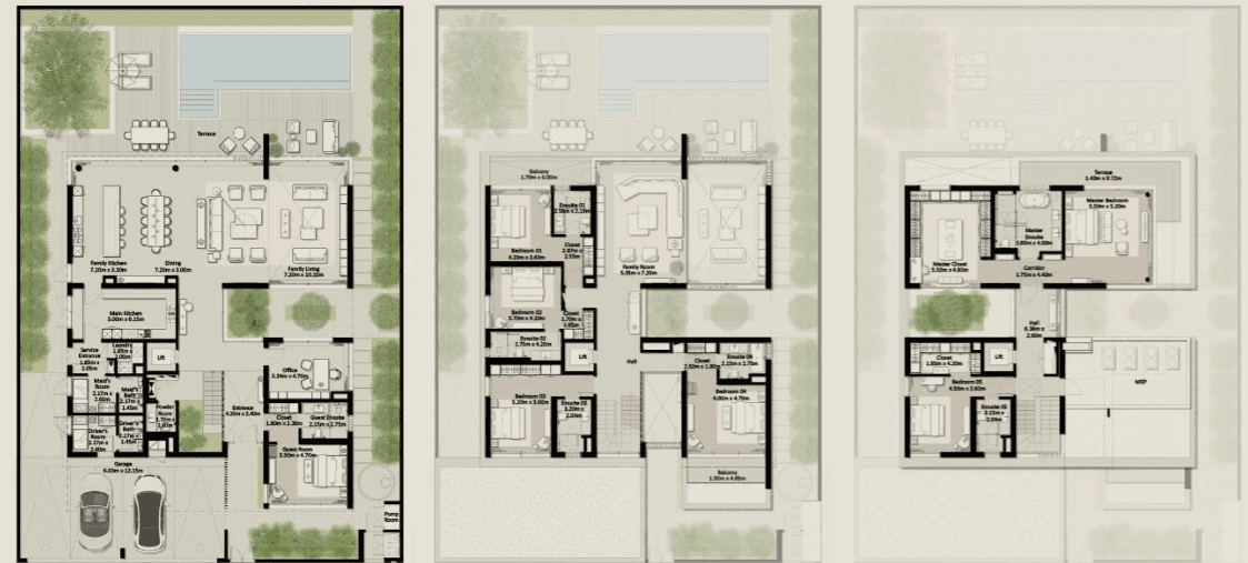  - 7 Bedroom Type 2 (villa)