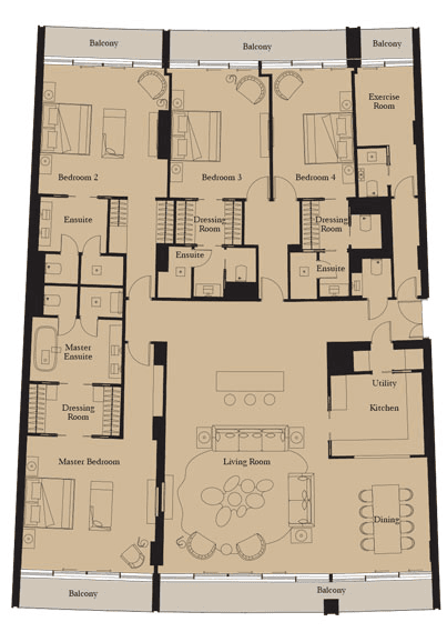  - 4 Bedroom Type 2 (Apartment)