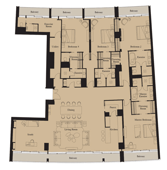  - 4 Bedroom Type 5 (Apartment)
