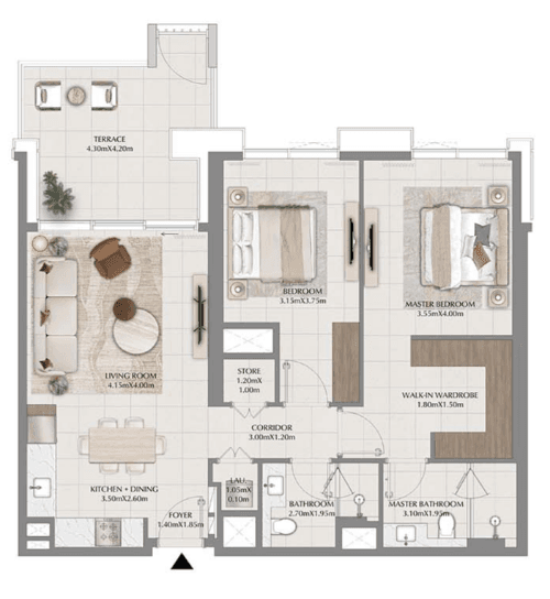  - 2 Bedrooms