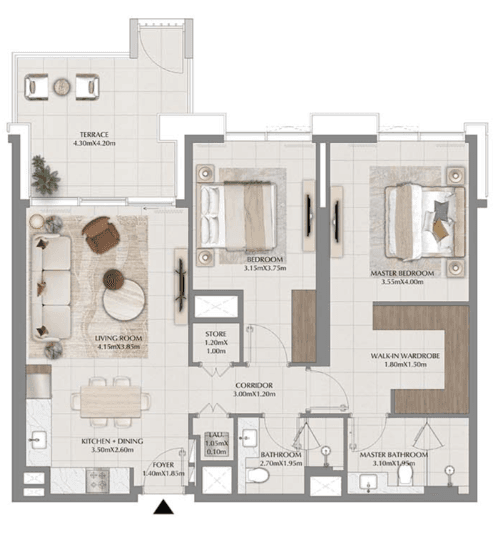 - 2 Bedrooms