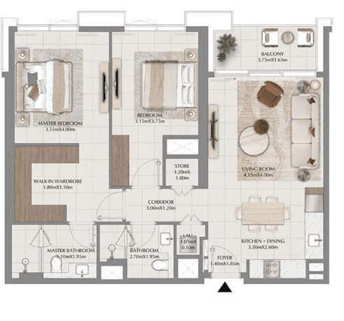  - 2 Bedrooms