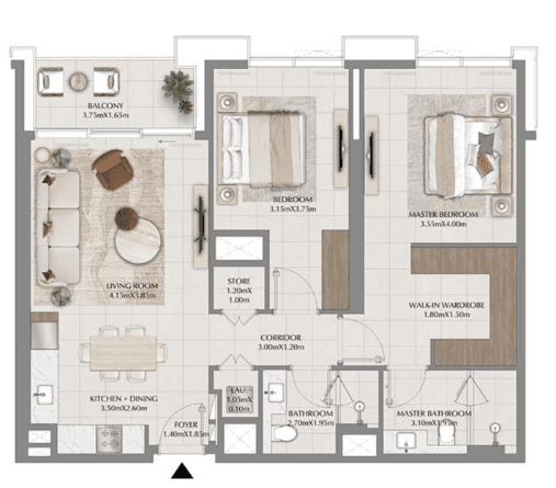  - 2 Bedrooms