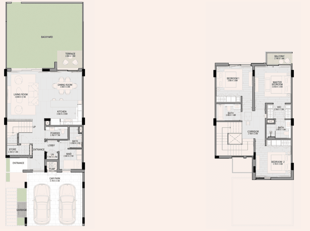  - 3 Bedroom (Townhouse)